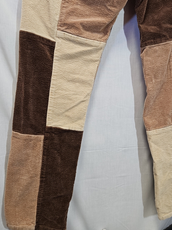 Mens Pacsun Patchwork Corduroy Jogger Pants - Brown/Beige - Picture 14 of 14